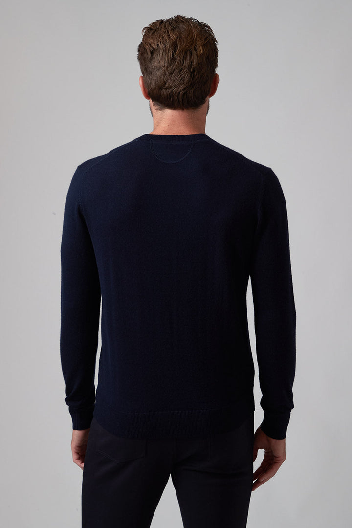 Merino V-neck - Midnight