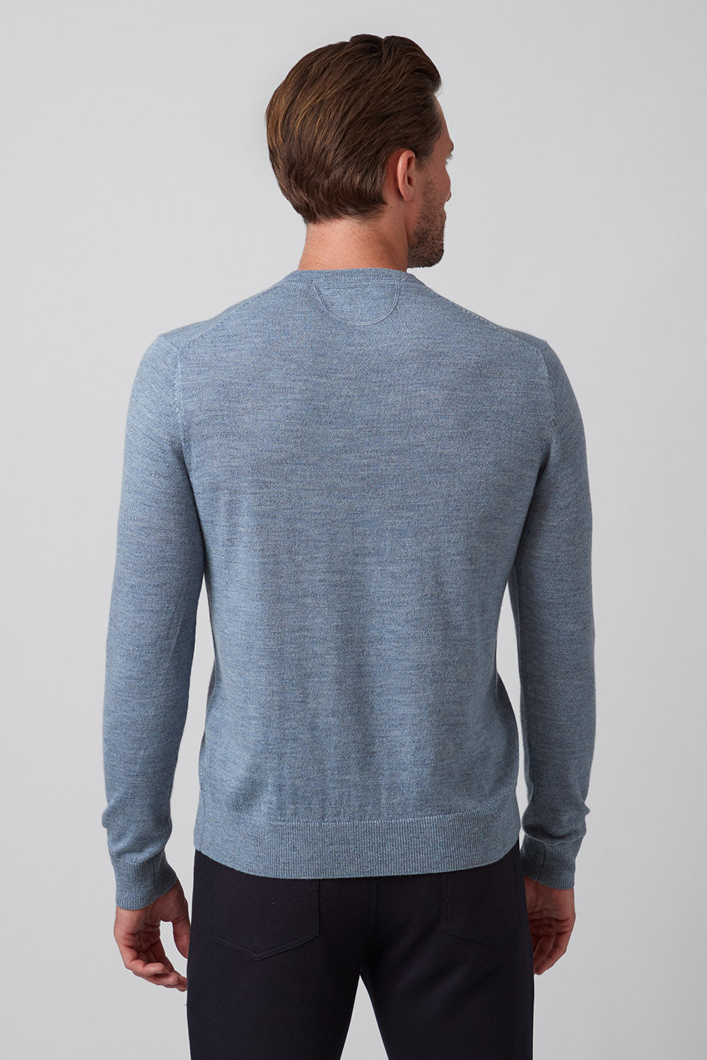 Merino V-neck - Storm