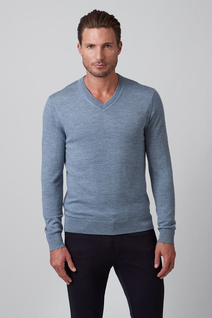 Merino V-neck - Storm