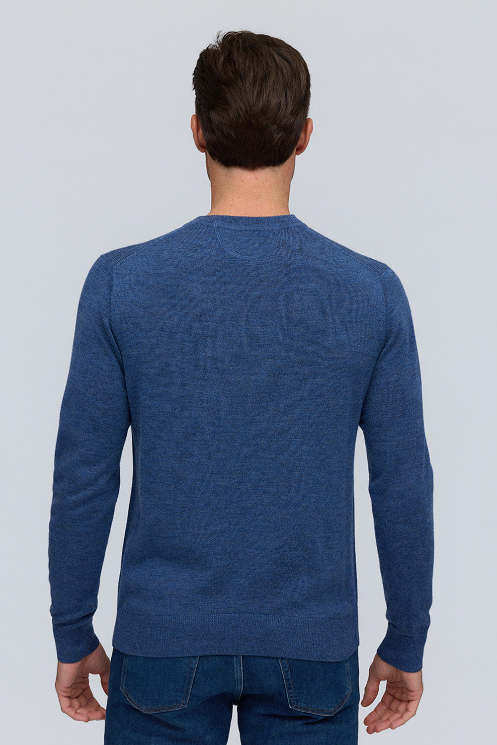 Merino Vneck Sweater - Indigo