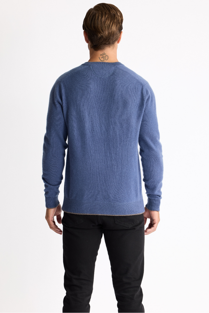 Cashmere V-neck Sweater - Atlantic