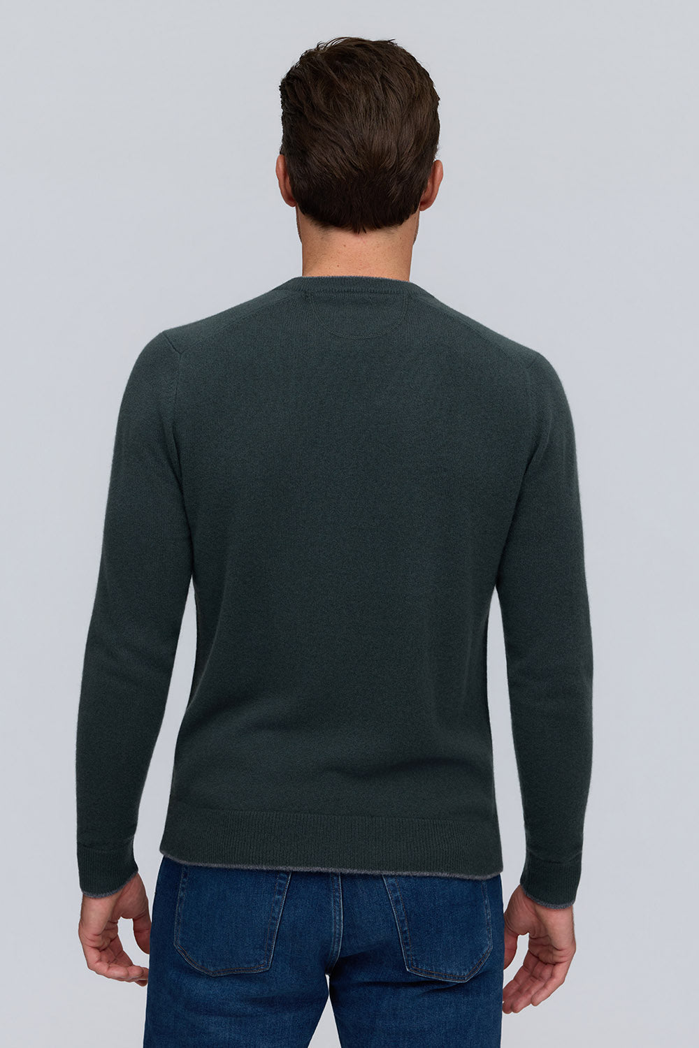 Cashmere Vneck Sweater - Pine