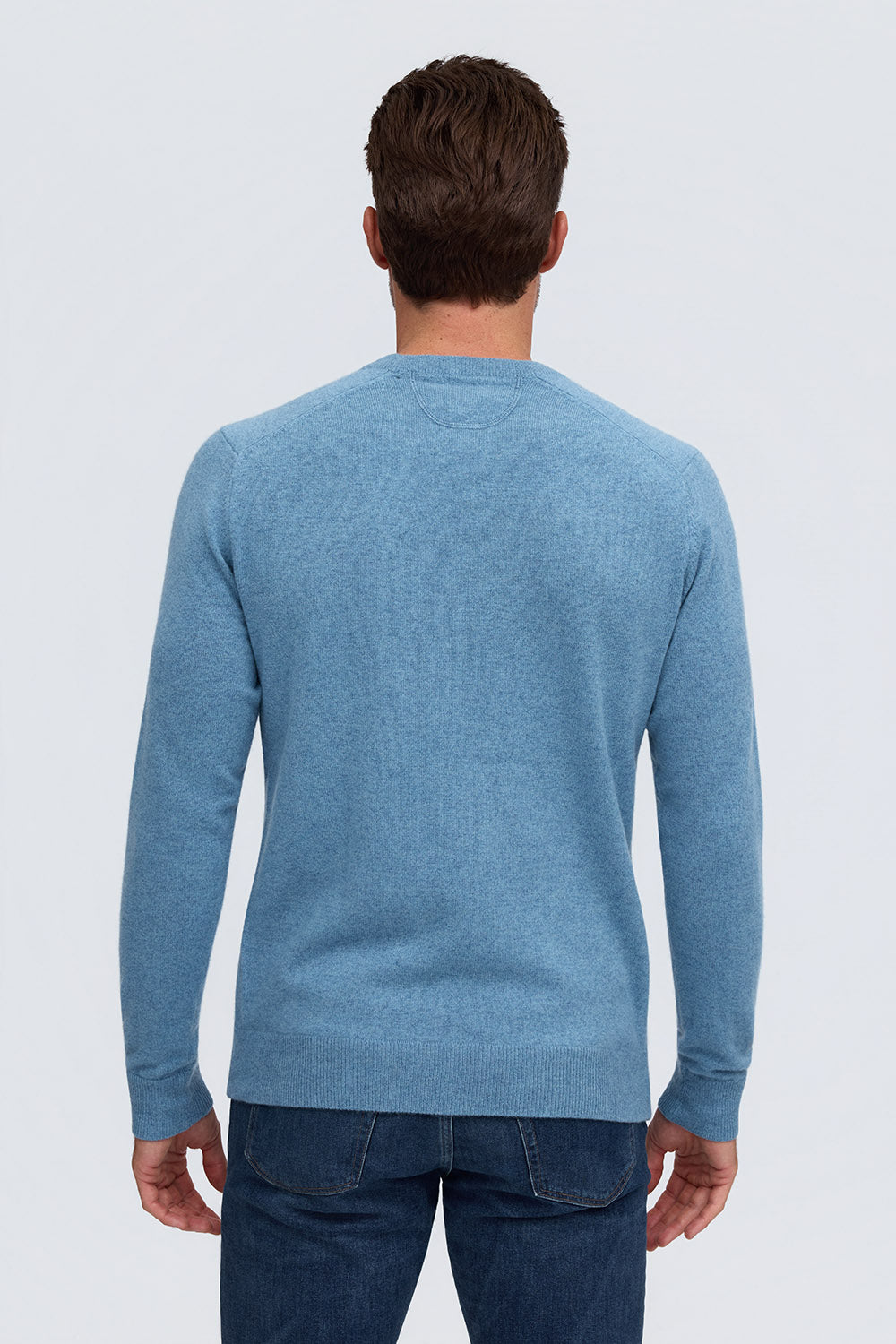 Cashmere Crew Neck Sweater - Azure