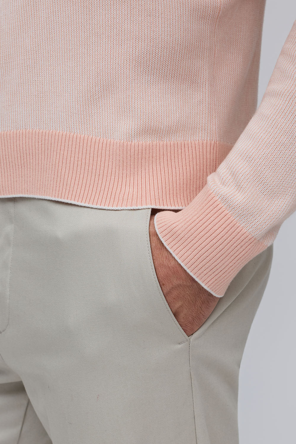 Mock Neck 1/4 Zip Sweater - Peach