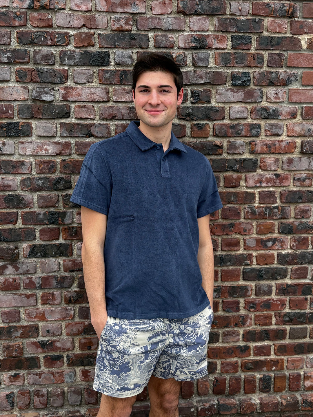 Panaz Ravello Navy Ravello Terry Polo - Navy – Rothmans New York