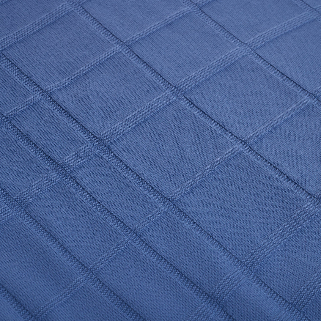 Grid Sweater Polo - Peacock