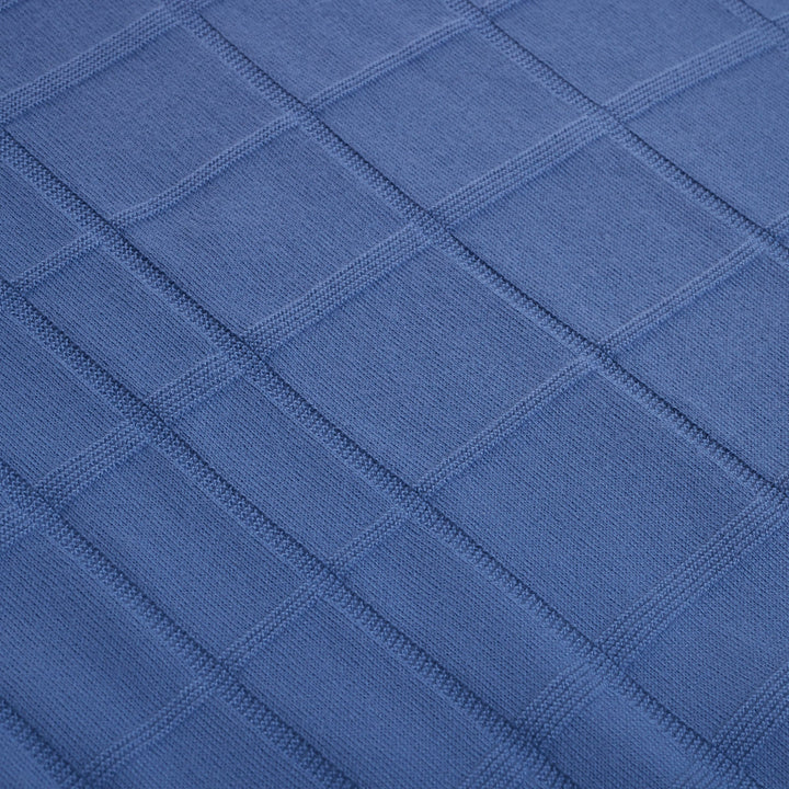 Grid Sweater Polo - Peacock