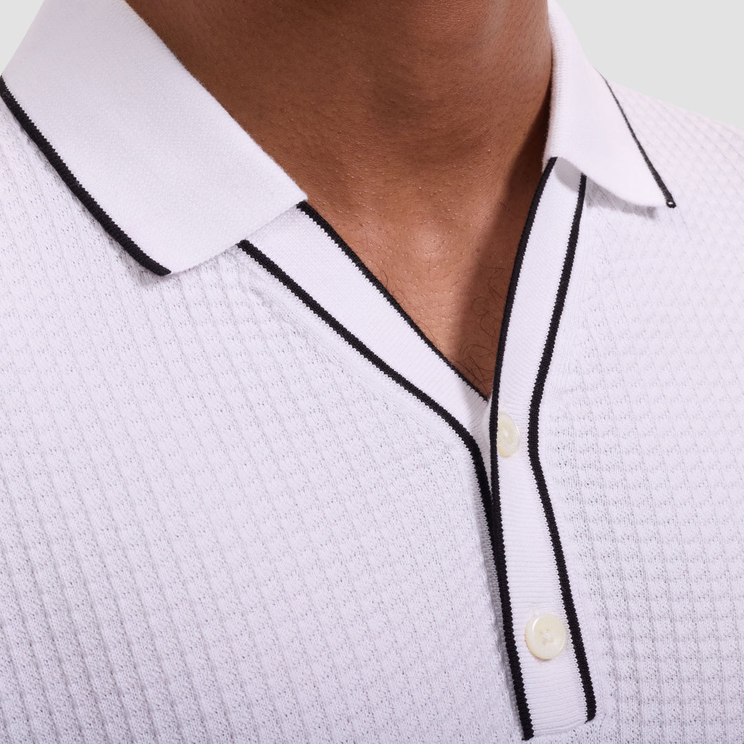 Johnny Sweater Polo - White