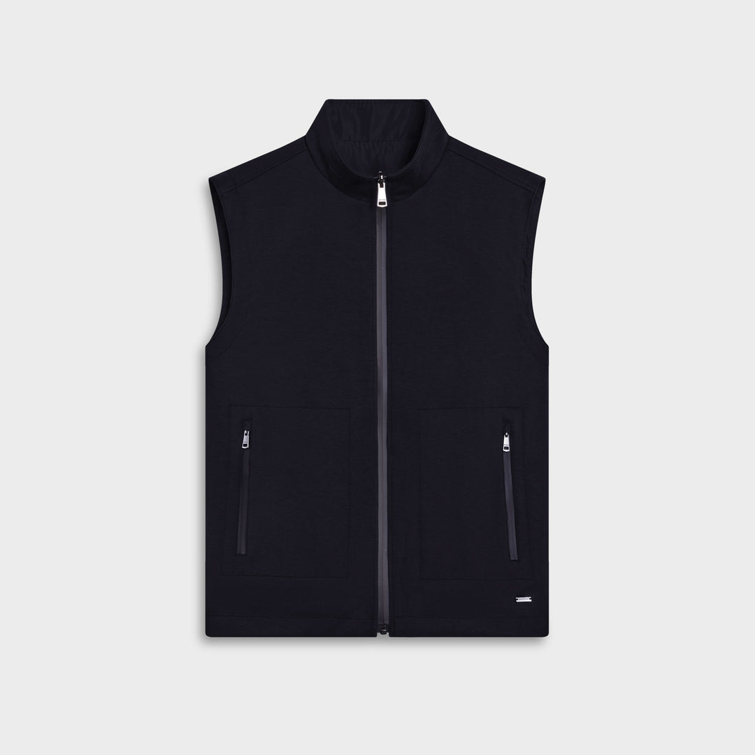 Reversible Knit Vest - Navy