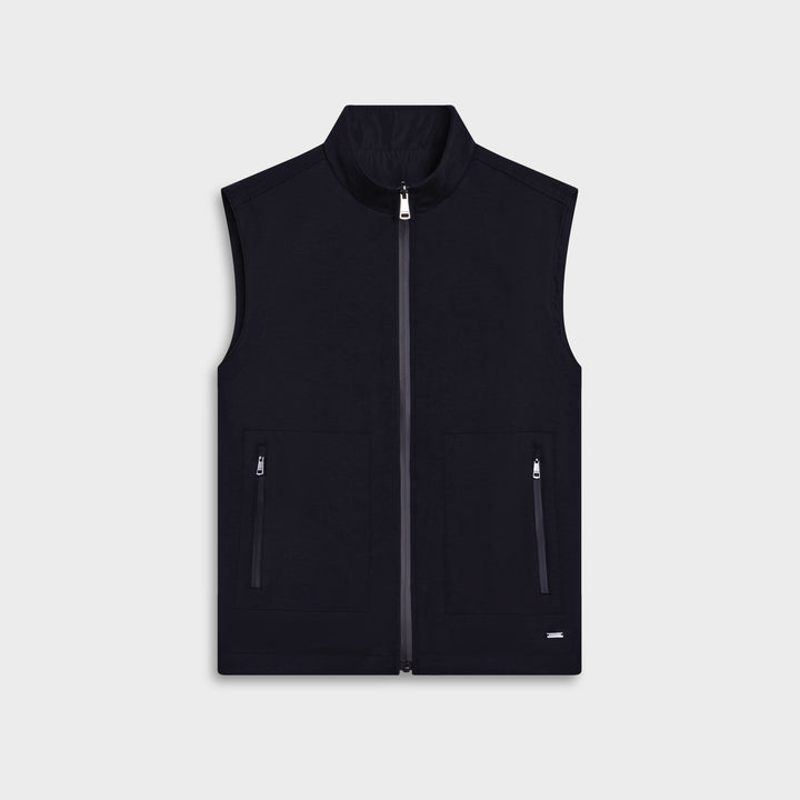 Reversible Knit Vest - Navy