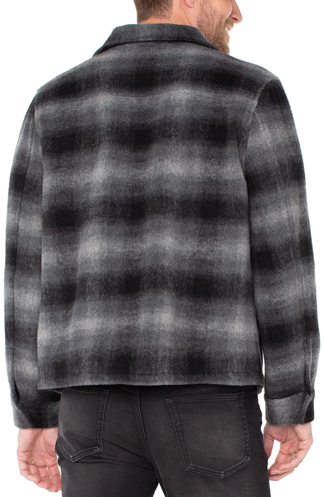 Plaid Zip Jacket - Charcoal