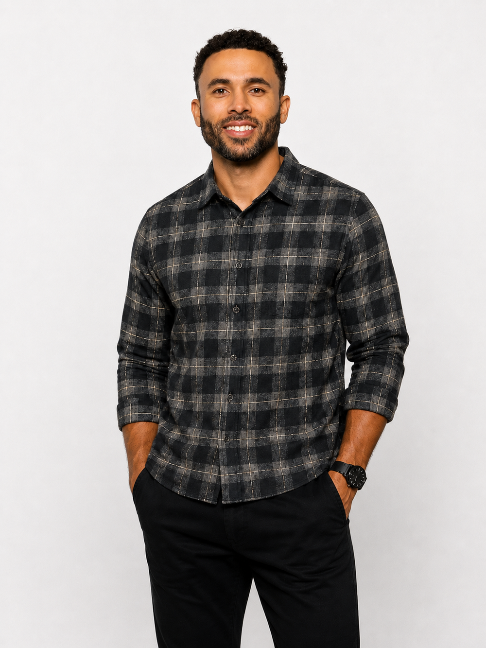 Cala Plaid Shirt - Navy