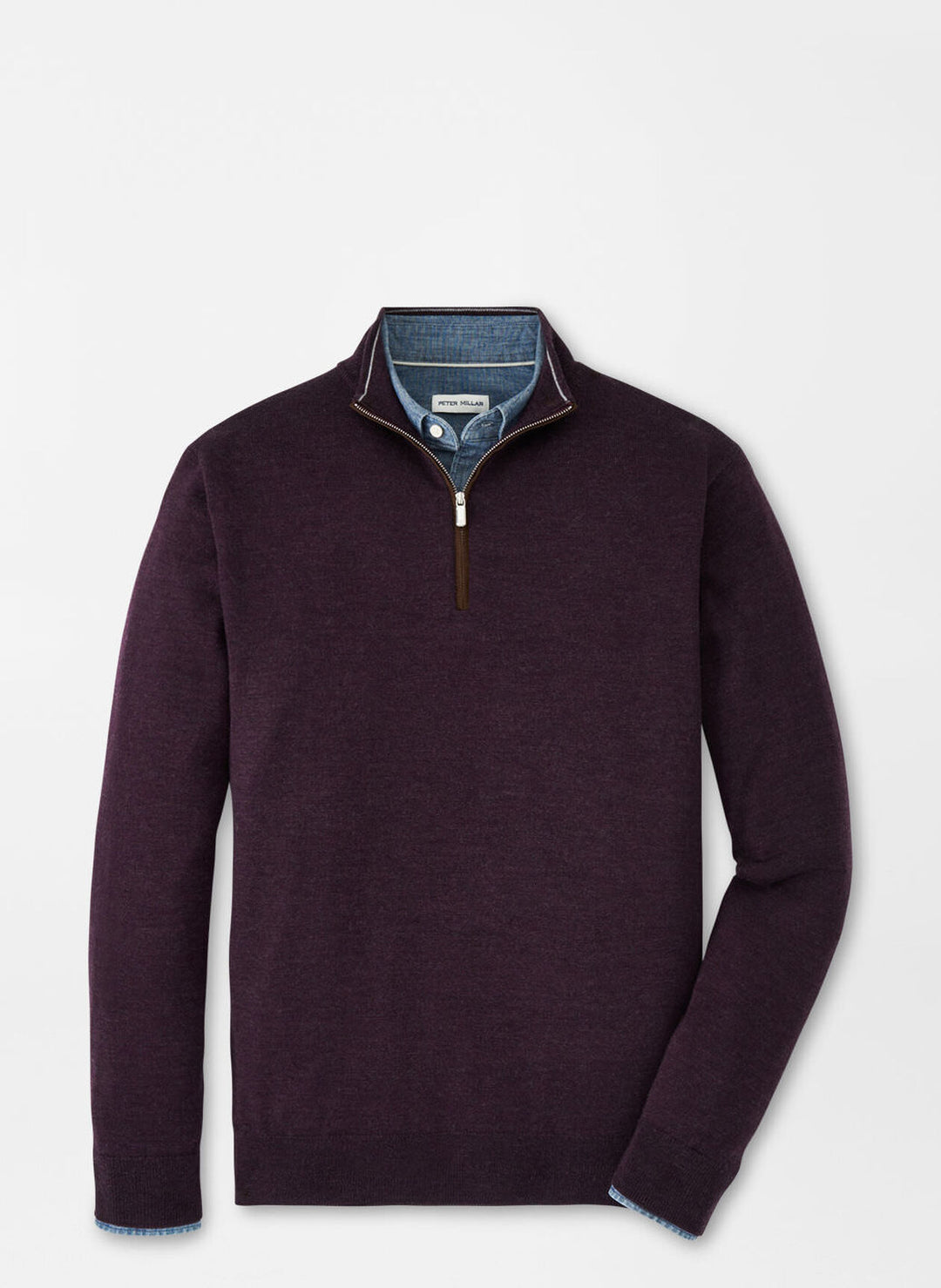 Autumn Crest Suede Trim 1/4 Zip - Midnight Grape