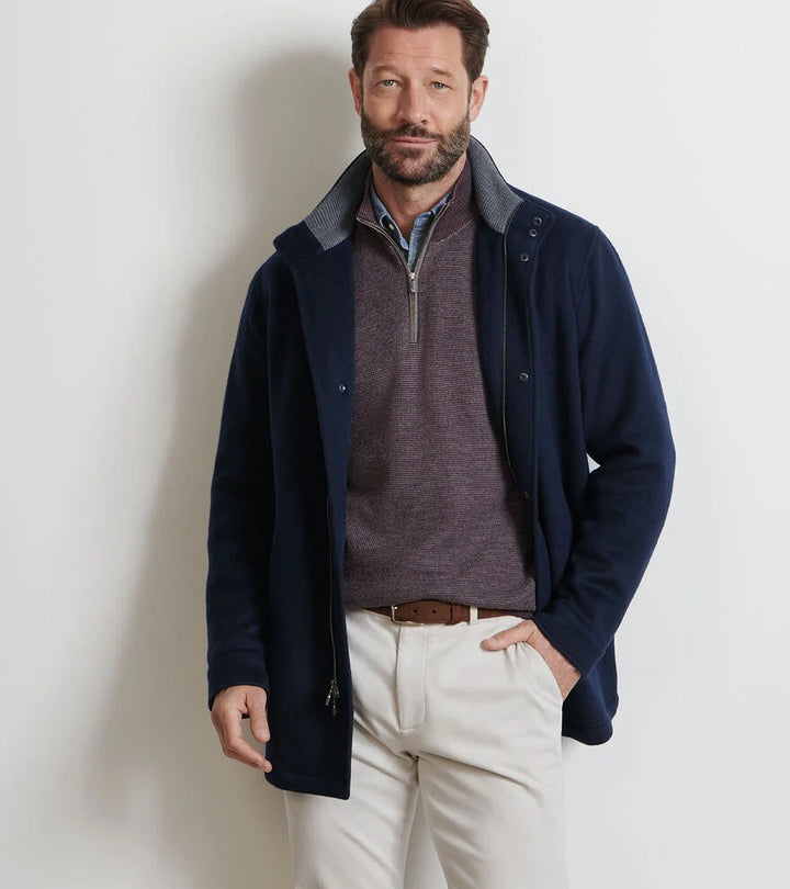 Crown Flex Merino City Coat - Navy