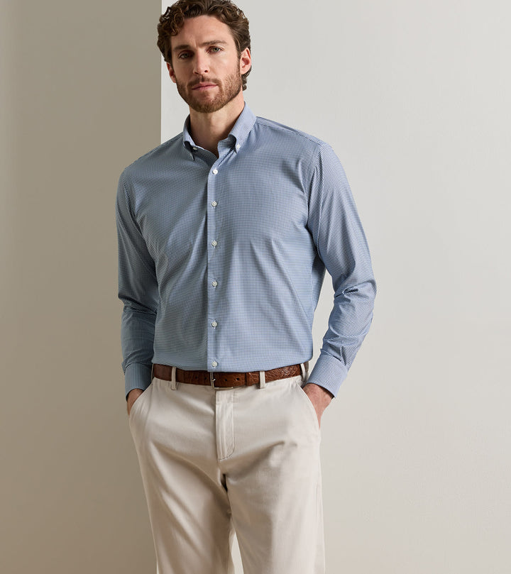 Leo Performance Twill Shirt - Navy