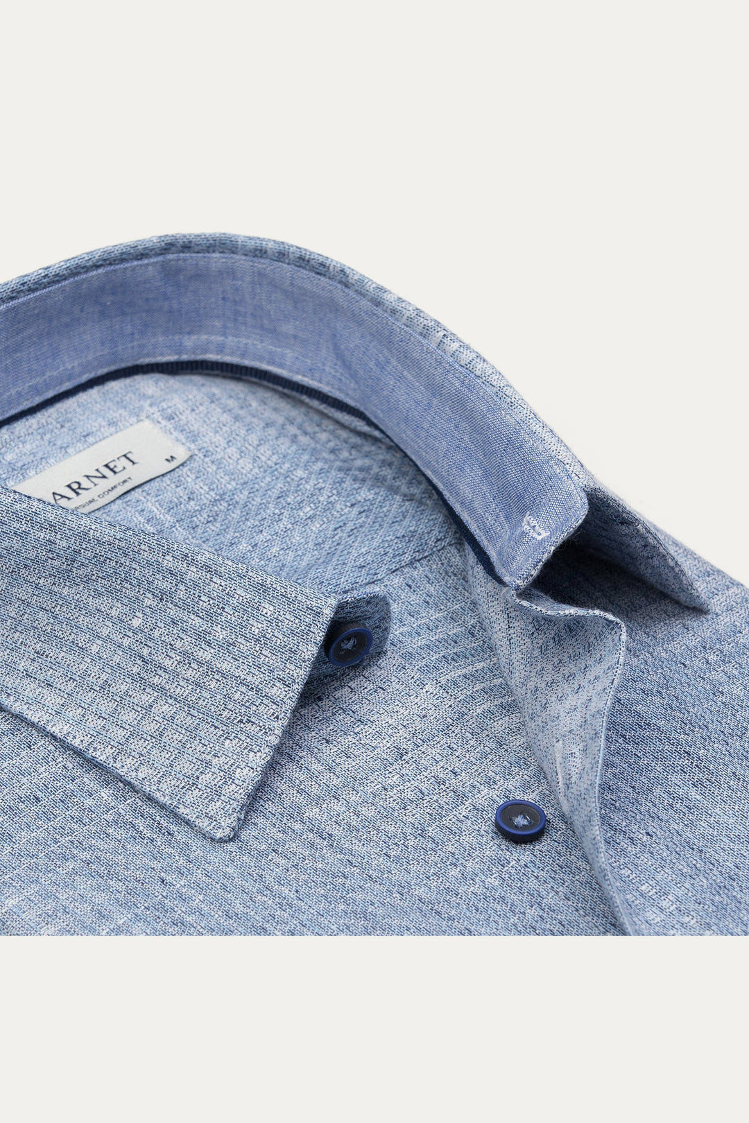 Garnet Linen-Cotton Woven Shirt - Indigo