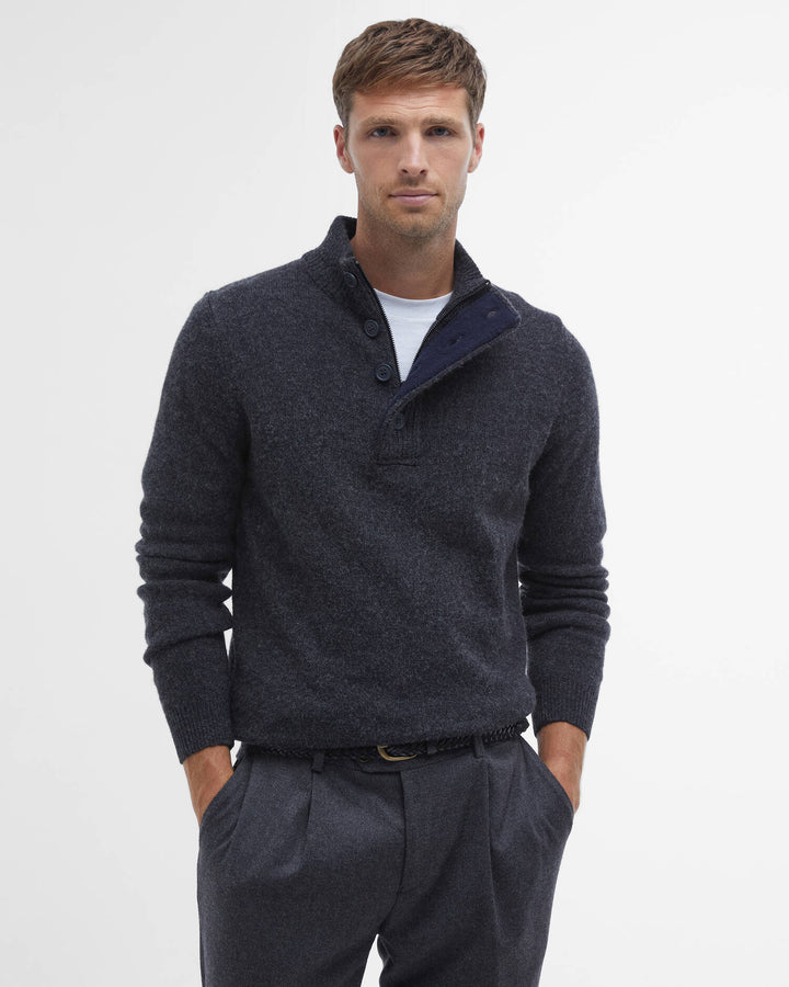 Essential Patch Halfzip Jumper - Navy
