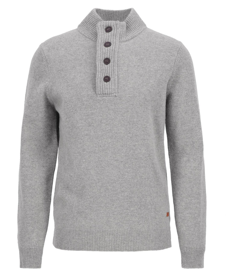 Patch Half Zip Sweater - Stone