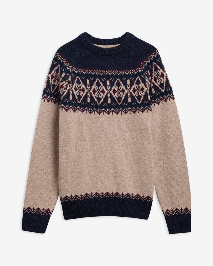 Tisbury Fair Isle Crewneck - Navy