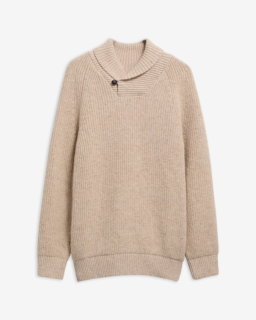 Fleck Shawl Sweater - Pearl