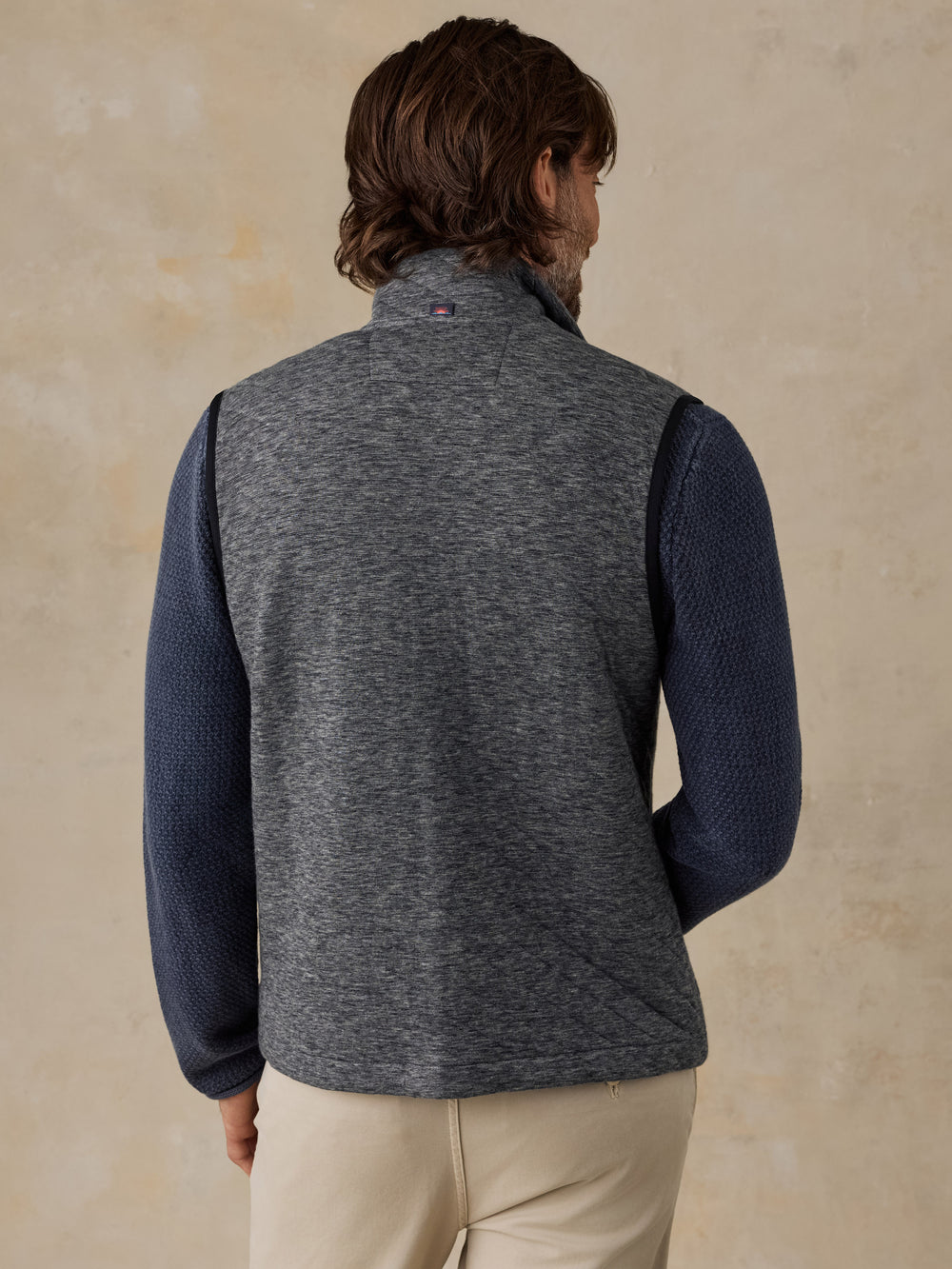Quilted Fleece Vest - Graphite Cloud