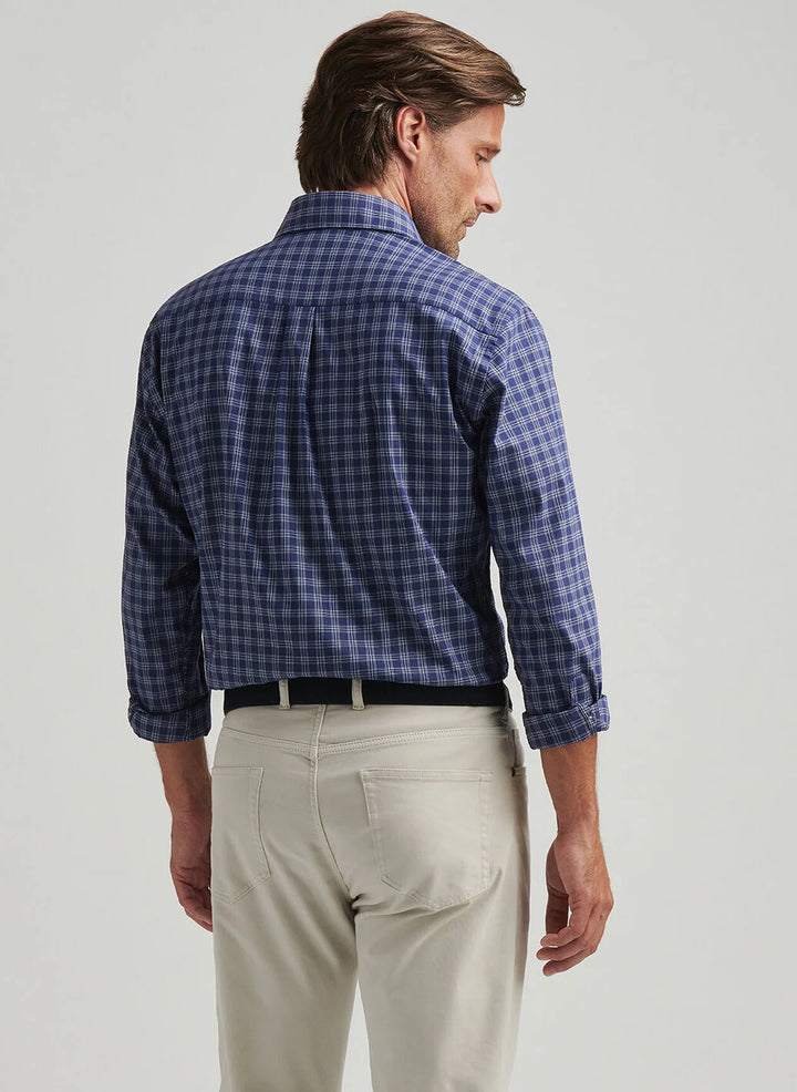 Peter Millar Elton Cotton Sport Shirt - Navy