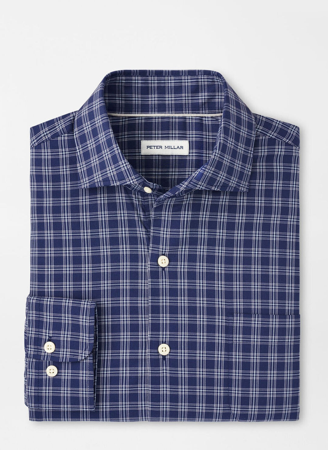 Peter Millar Elton Cotton Sport Shirt - Navy