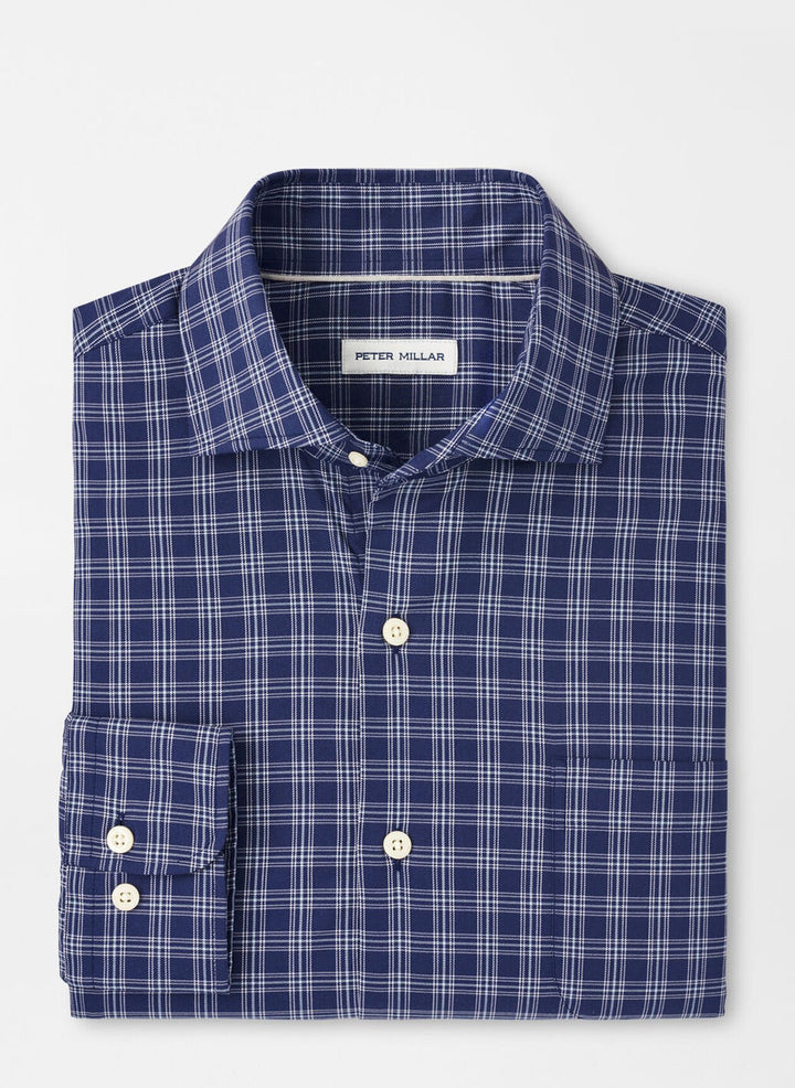Peter Millar Elton Cotton Sport Shirt - Navy