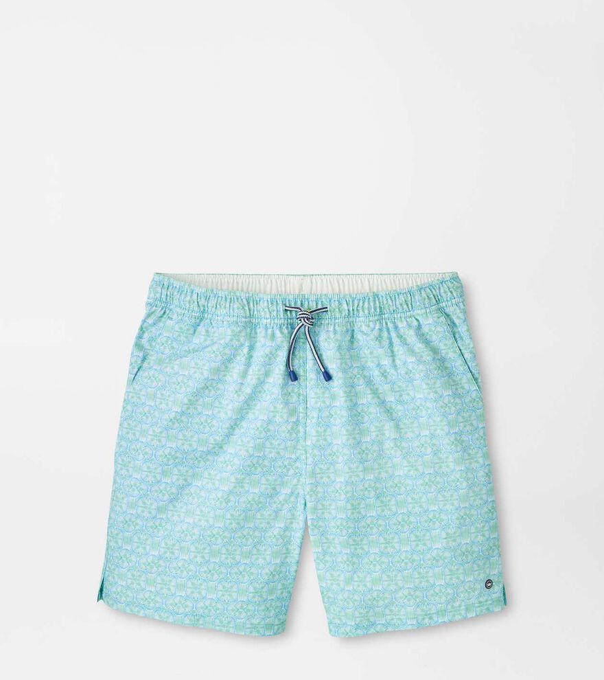 Tide Lines Swim Trunk - Rainforest