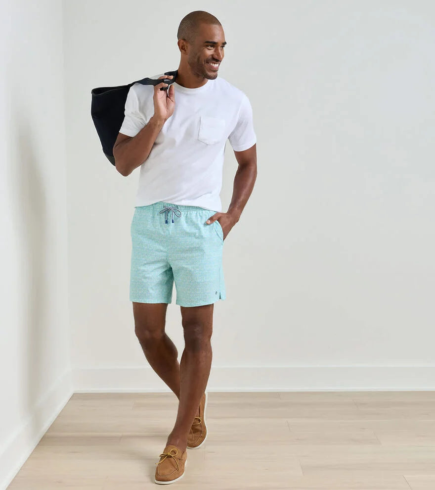Tide Lines Swim Trunk - Rainforest