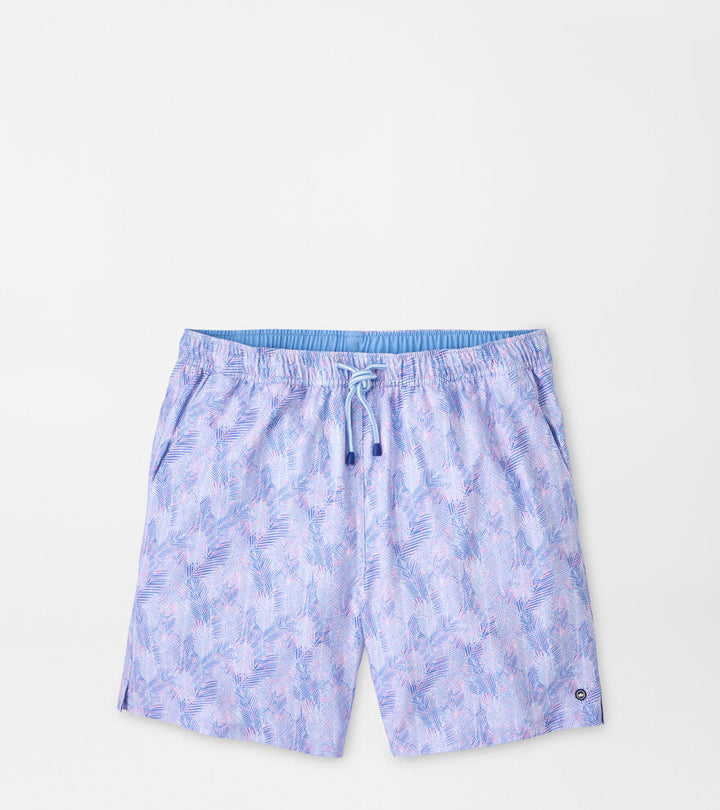 Sunset Palms Swim Trunk - Bermuda Pink