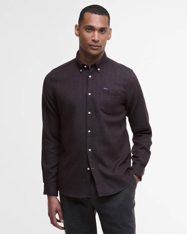 Buckley Herringbone Shirt - Dark Oak