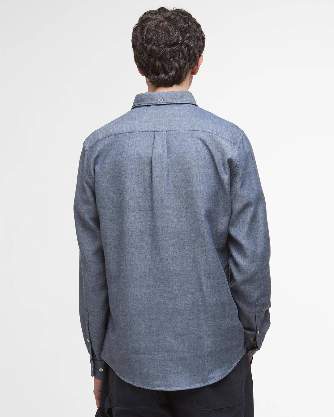 Buckley Herringbone Shirt - Dark Navy