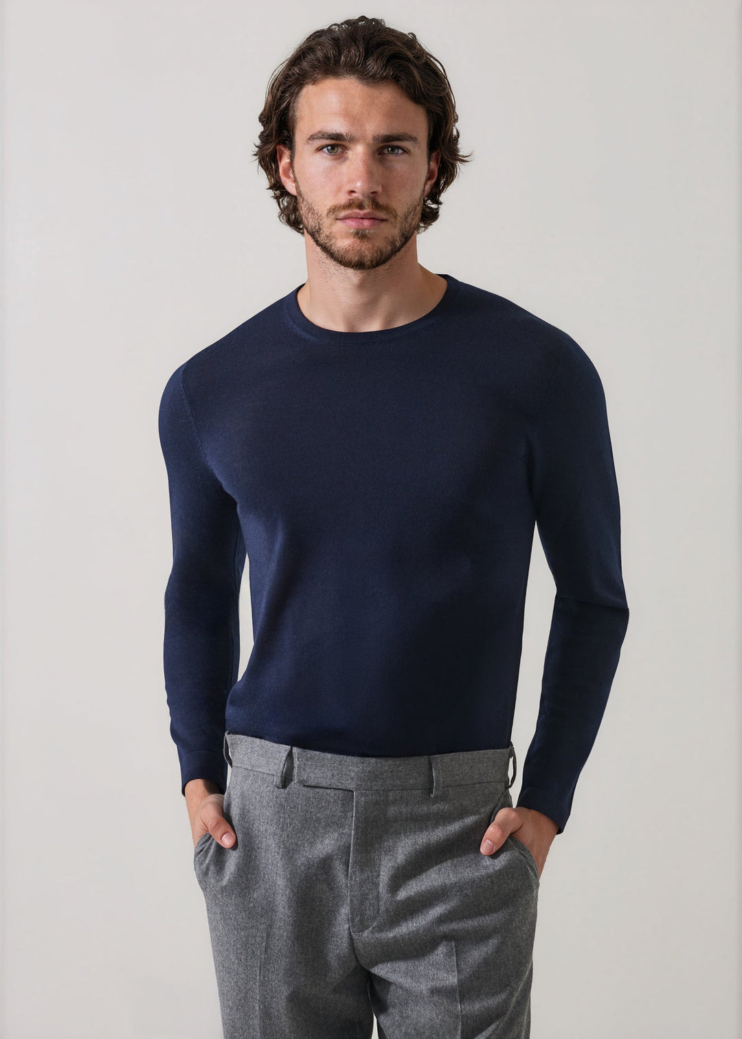 Merino Crewneck - Midnight