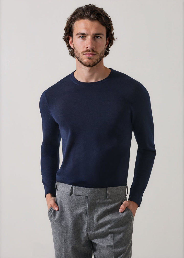 Merino Crewneck - Midnight