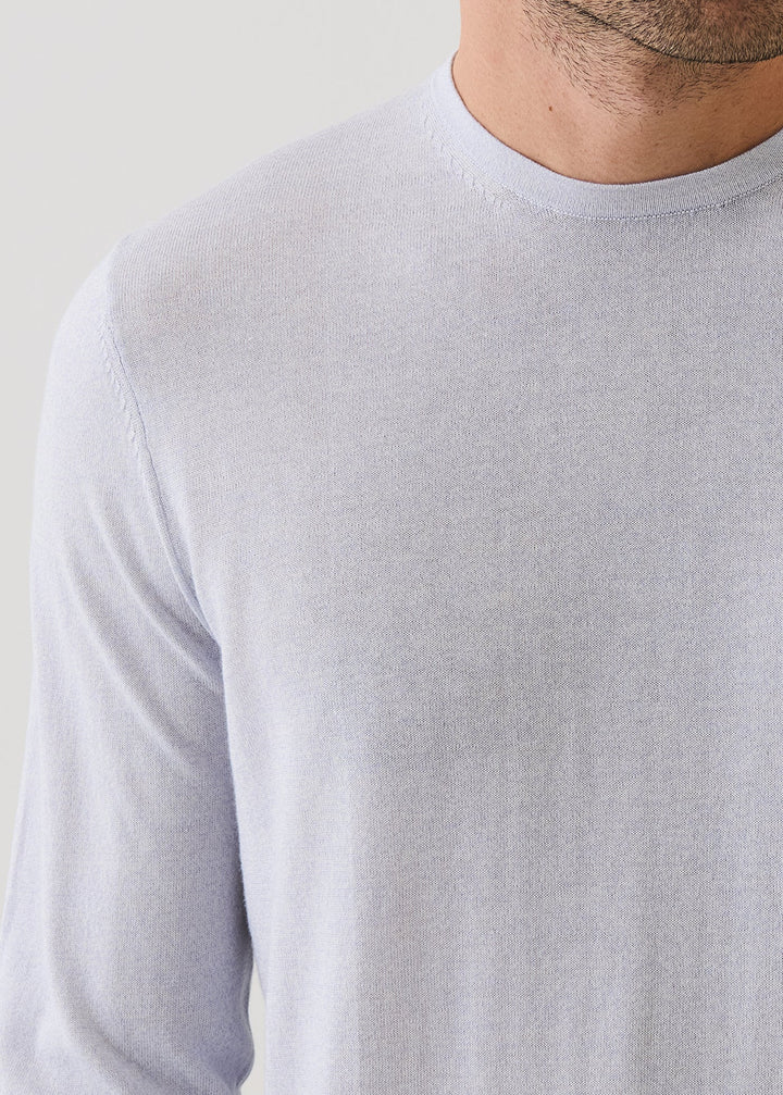 Cotton Cupro Crewneck - Ocean