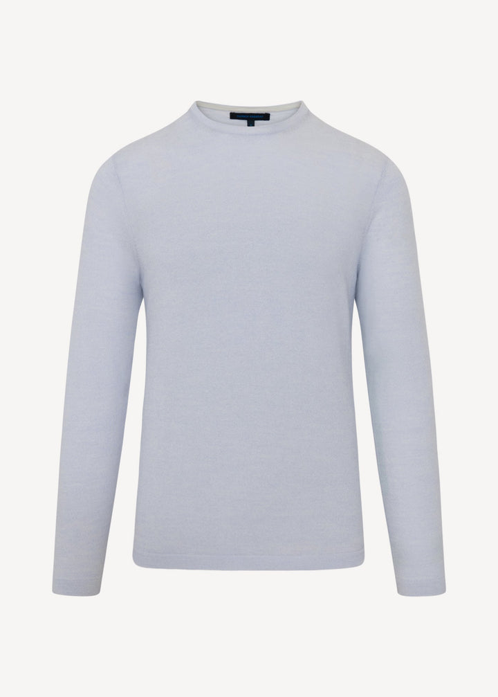 Cotton Cupro Crewneck - Ocean