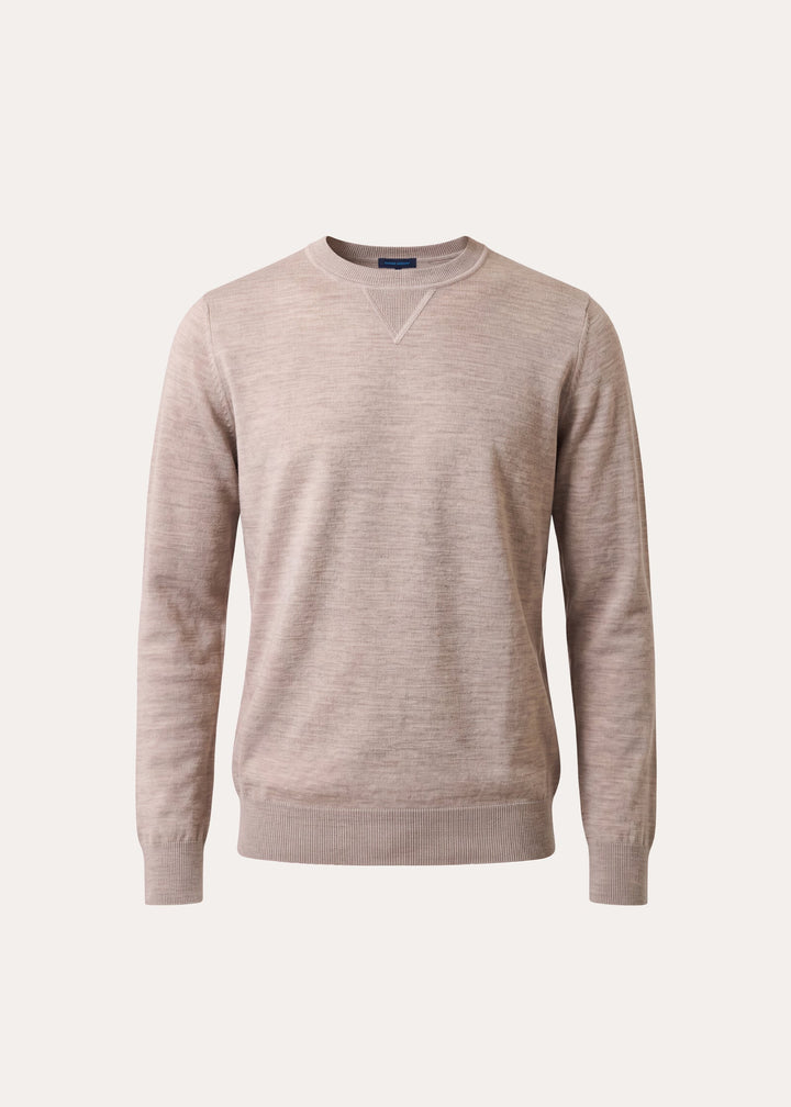 Double Face Merino Crewneck - Sandcastle