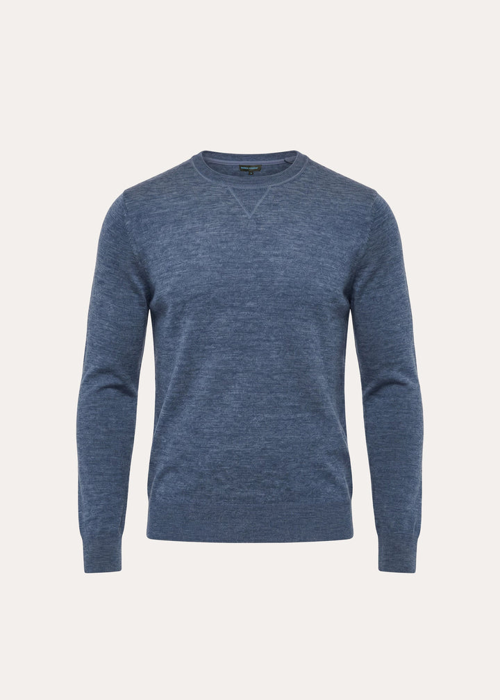 Double Face Merino Crewneck - Overcast