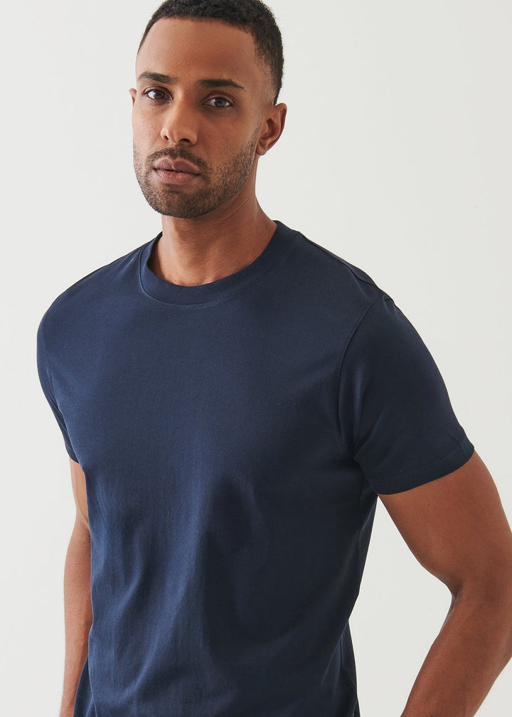 Patrick Assaraf Mercerized Cotton T-Shirt - Midnight