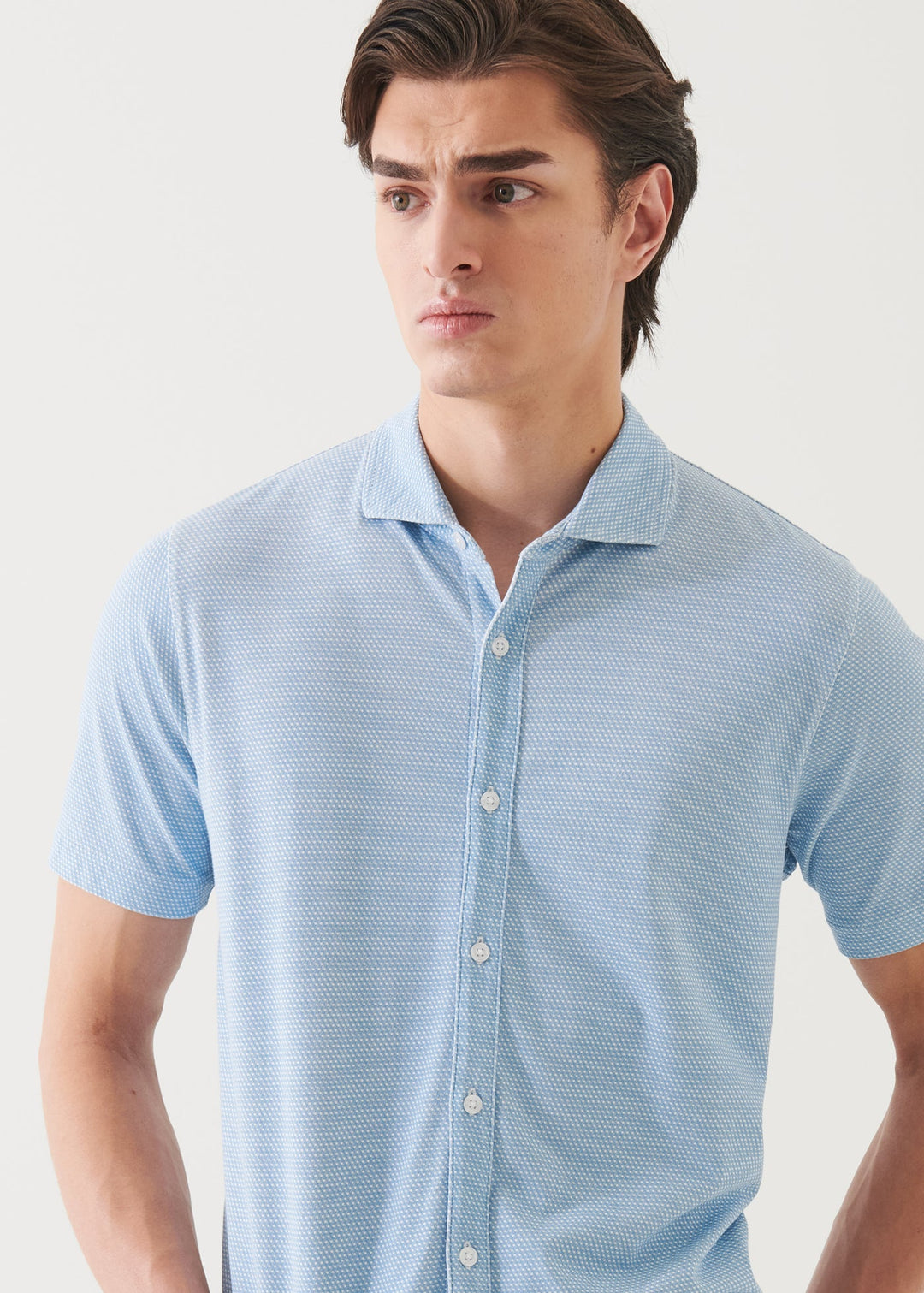 Pima Cotton Stretch SS Button Down - Mallorca