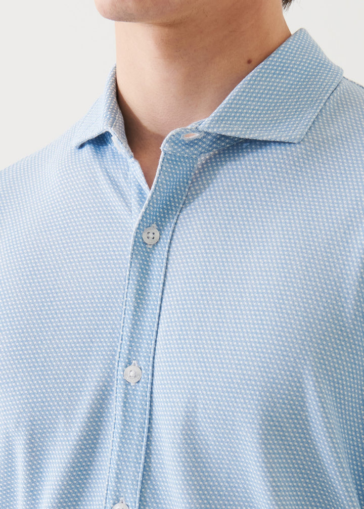 Pima Cotton Stretch SS Button Down - Mallorca