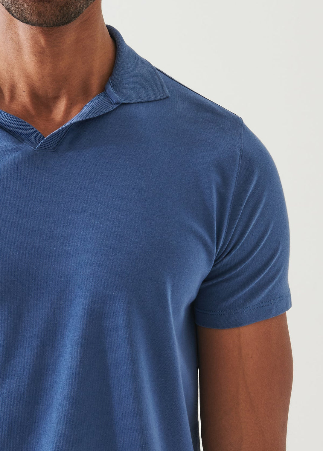 Patrick Assaraf Iconic Open Polo - Indigo