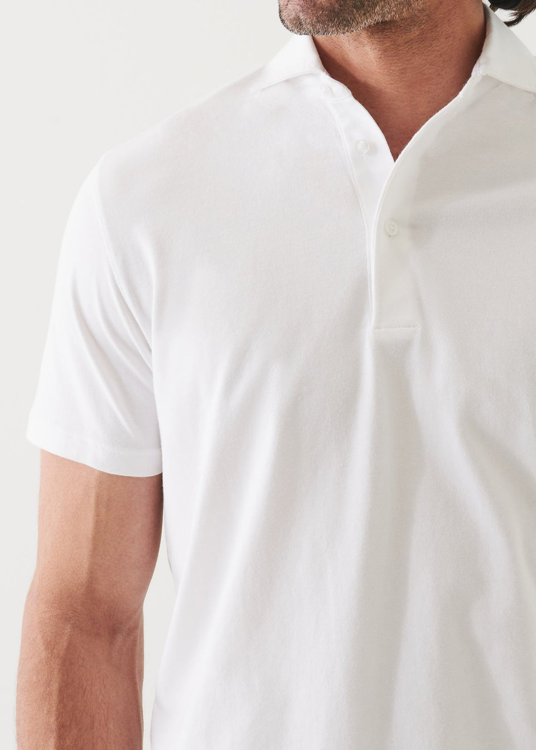 Patrick Assaraf Cotton Stretch Polo - White
