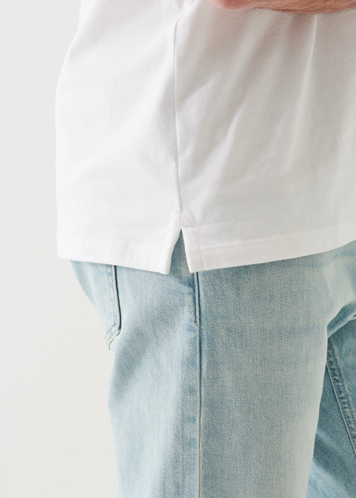 Patrick Assaraf Cotton Stretch Polo - White