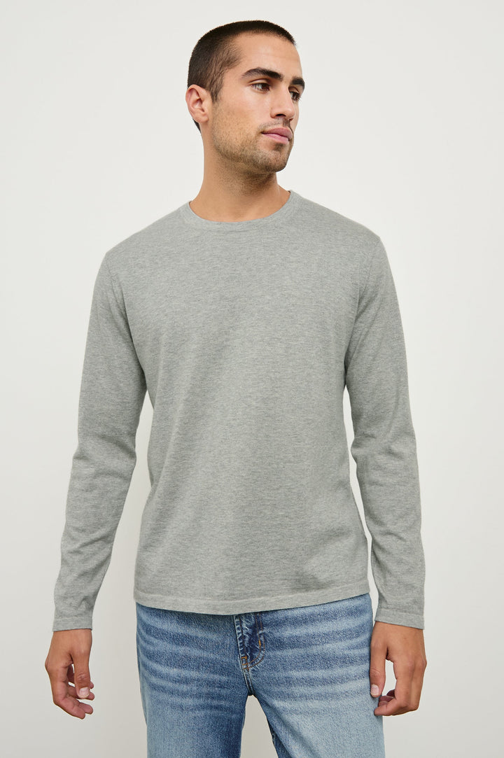 Quentin LS Tee - Heather Grey
