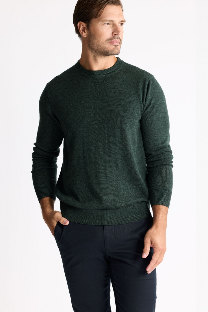 Merino Crew Neck - Forest