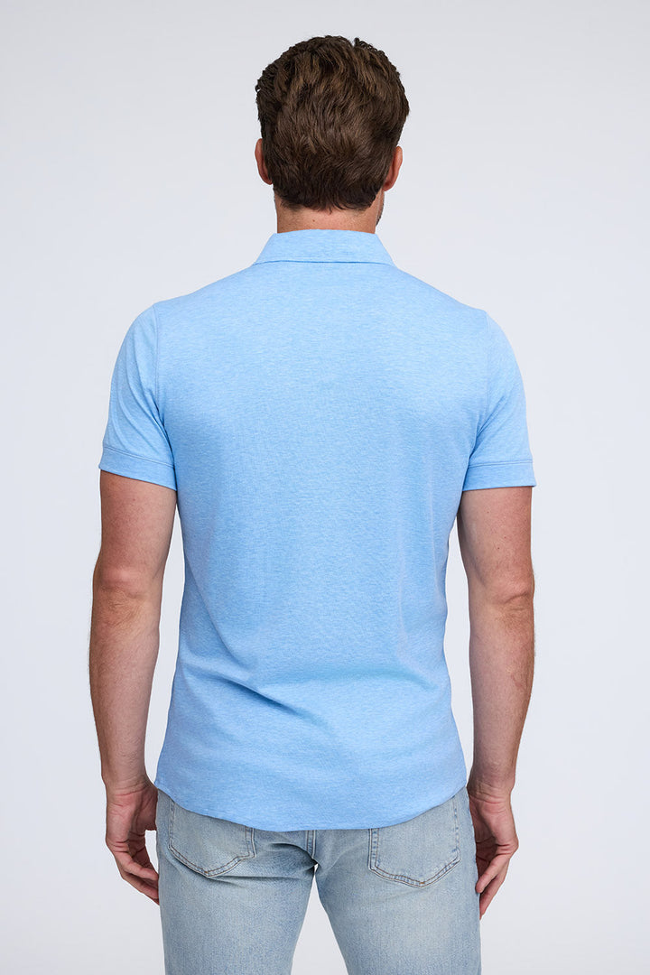Short Sleeve Button Down - Water