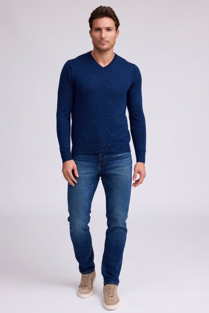 Merino Vneck Sweater - Midnight