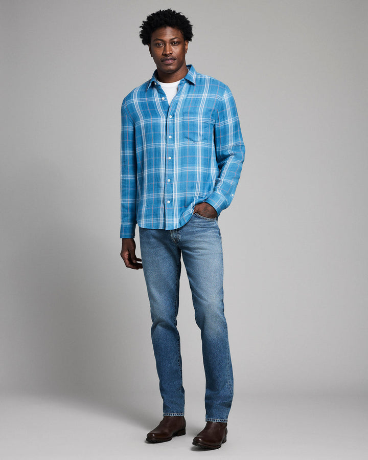 Cypress Plaid Shirt - Washed Indigo